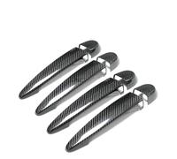 UAGFDFF Door Handle for BMW for M3 F80 2009-2014 for M4 F82 F83 2014-2020 Car Accessories Carbon Fiber Door Handle Cover Frame with Light Hole(4 DR-4 SENSORS)