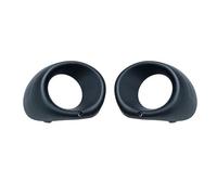 UAGFDFF For Mitsubishi For Outlander 2013 2014 2015 Car Abs Front Bumper Fog Light Lamp Cover Frame Bezel Shell Hood Led Work Lights(Black one pair)