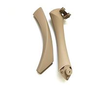UAGFDFF LHD RHD Interior Plastic Door Pull Handle with Cover Trim for 3 Series E90 E91 E92 316 318 320 325 328i Door Interior Armrest(Beige Left)
