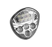 UAGFDFF Motorcycle LED Headlight High/Low Beam For Victory For Cross For Country For Vegas 8-Ball For Cross For Roads Motorcycle Spot Lights(1PCS CHROME)