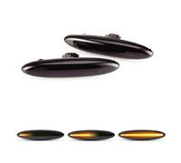 UAGFDFF Turn Signal Lamp For Toyota For Kluger For Highlander For Mark X LED Side Marker Lamp Turn Signal Amber Lights(Smoked Dynamic Amber)