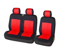 UAGFDFF Universal Car Seat Covers 2+1Type Seat Covers Car Cover For Transporter Van,Universal For Most Cars,Truck Interior, For Master 3 Seater Seat Protector(Red)