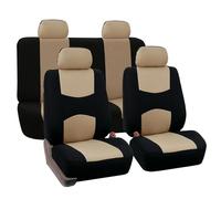 UAGFDFF Universal Car Seat Covers 5 Seats Fabric Car Seat Covers For Hyundai For I30 For Elantra For Solaris For Creta For Tucson For Ix35 All Seasons Seat Protector(Beige)