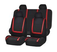 UAGFDFF Universal Car Seat Covers Fabric Car Seat Covers For Scenic For Koleos For Laguna For Megane For Latitude For Logan Interior Accessories Seat Protector(9Pcs-Red)