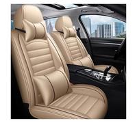 UAGFDFF Universal Car Seat Covers Full Coverage Car Seat Cover For A3 For Sportback A1 A4 A5 A6 A6L A7 A8 A8L Interior Accessories Seat Protector(Beige+Pillow)