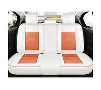 UAGFDFF Universal Car Seat Covers Universal Car Seat Covers For Logan 2 For Duster For Arkana For Kangoo Interior Accessories Seat Protector(White Orange)