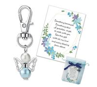 UAIAGM Something Blue Present for Bride on Wedding Day Angel Bridal Wing Bouquet for Daughter Garter Charm Present Card from Mom Dad Grandma Sister Friends Keepsake Bridal Shower Something Blue
