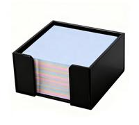 Uaimvie Black Acrylic Sticky Note Holder, 3x3 Crystal Clear Notepad Holder with Anti-Slip Base Post It Note Holder Sticky Note, Dispenser for Office Desk, Home Organizer