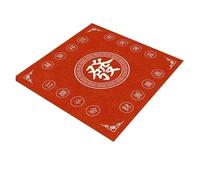 UALXPAO 80/90cm Square Red Mahjong Game Table Mat Creative Design Party Multiplayer Game Mahjong Mat Party Entertainment Accessories for Mahjong Tables, Games(80cm)
