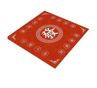UALXPAO 80/90cm Square Red Mahjong Game Table Mat Creative Design Party Multiplayer Game Mahjong Mat Party Entertainment Accessories for Mahjong Tables, Games(90cm)