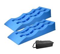 UALXPAO Camper Wheel Chock Stabilizer 2Pcs RV Leveling Ramps Anti-Skid Campers Tire Wheel Chocks Car Blocks(Blue)