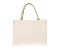 UALXPAO Canvas Tote Bag Reusable Jute Shopping Bag Foldable Burlap Tote Large Capacity Washable Beach Handbags Shopper Pack for Women Shopping Beach Travel
