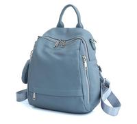 UALXPAO Leather backpack woman Leather Brand Women Backpack School Bag Travel Female Shopper Shoulder Bags Satchel Rucksack Commuter Girl for Work University Travel Business(Blue)