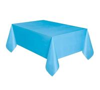 UALXPAO Tablecloth Large Plastic Rectangular Table Cover Party Solid Color Birthday Square Tablecloth(Sky Blue)