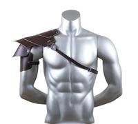 UALXPAO Vintage Shoulder Armour Medieval Retro Multi-Layered Leather Shoulders Shoulder Armor Costume Cosplay