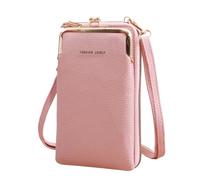 UALXPAO Women's Wallet Women Small Wallet Satchel Bag Bags Women Mini Matte Leather Shoulder Messenger Bag Clutch Ladies Phone Bag Purse Handbag(Pink)
