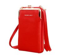 UALXPAO Women's Wallet Women Small Wallet Satchel Bag Bags Women Mini Matte Leather Shoulder Messenger Bag Clutch Ladies Phone Bag Purse Handbag(Red)