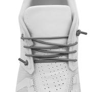 UamGlsob Elastic Thin Shoe Laces, Stretchy Round Shoelaces Replacement Speed Laces for Sneakers, Athletic Tennis Bungee Shoe Strings No Tie (Dark Grey, 16"/40cm)