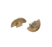 UAMOU Solid Brass Furniture Handles Sector Drawer Knobs Golden Dresser Knobs Retro Handles for Cabinets and Drawers Wardrobe Pulls Cheerfully (Color : 2 Piece Sigle Hole)