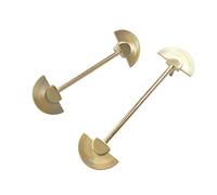 UAMOU Solid Brass Furniture Handles Sector Drawer Knobs Golden Dresser Knobs Retro Handles for Cabinets and Drawers Wardrobe Pulls Cheerfully (Color : 2piece 128mm)