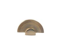 UAMOU Solid Brass Furniture Handles Sector Drawer Knobs Golden Dresser Knobs Retro Handles for Cabinets and Drawers Wardrobe Pulls Cheerfully (Color : 1 Piece Sigle Hole)