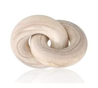 UANFHWZF Home Decor 2 Link Wood Chain Decor Coffee Table Wooden Knot Hand Carved Modern Farmhouse Ornament(Wood)