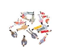 Uanqfegy 1:25 Scale Model People Figures, 20Pcs Painted Train Park Street Passengers for Railway Scenes