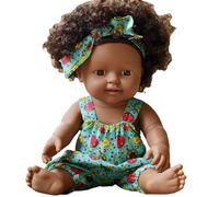 Uanqfegy Black Baby Doll, 12in African American Doll with Dress