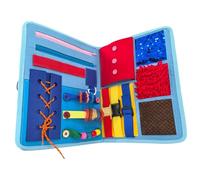 Uanqfegy Calming Sensory Fidget Blanket for Seniors - Busy Board with Zippers Buttons Textures for Cognitive Engagement Dementia