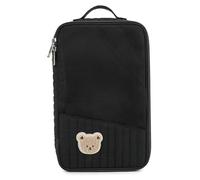 Uanqfegy Diaper Bag Organizer, Cartoon Bear Quilted Mesh Cube(Black) | For travel, baby essentials & toiletries., organised.