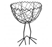 Uanqfegy Egg Basket - Handwoven Fun Wire Egg Collecting Basket, Black Rustic Countertop Storage for Fresh Eggs Fruits & Decor