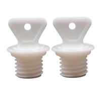 Uanqfegy Hot Water Bottle Stopper, 2Pcs 21mm Leakproof White Plastic Plug, Replacement Cap with Handle for Hot Water Bag