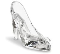 Uanqfegy Lead-Free Crystal Glass Slipper Decoration - Princess Heels Display with 3D Pattern Carving for Women Girls