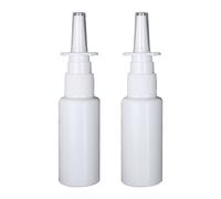 Uanqfegy Nasal Spray Bottles 30ml 2PCS - Empty Plastic Refillable Mist Nose Sprayer Container for Allergy Relief