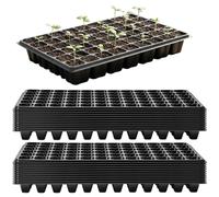 Uanqfegy Seed Starter Tray 20PCS 72 Cell, Extra-Deep Heavy-Duty Plastic Germination Container for Greenhouse Garden Urban Farming