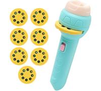 Uanqfegy Slide Projector Flashlight - 56 Patterns Torch with Animals Fruits Transports, Early Education Toy for Kids 3+