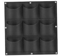 Uanqfegy Small Nonwoven Vertical Planter with Metal Grommets 9 Pockets - Hanging Vertical Garden Wall Sturdy Wall Mounted Planting Grow Bags for Herb Strawberry Flower Growing