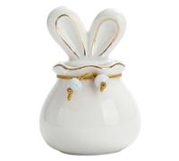 Uanqfegy Small Pet Urn, Cute Bunny Ear Ceramic Urn for Small Dogs Cats & Rabbits, 150ml White Keepsake for Pet Memorial, White