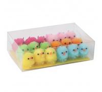 Uanqfegy Soft Plush Mini Baby Chicks 18 Pack - Easter Basket Fillers Cake Bonnet Decorations Spring Table Scatter, 1.2 Inch