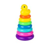 Uanqfegy Stacking Rings Baby Toy, Rainbow Building Blocks, Infant Early Learning Toy for Motor Skill Development