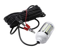 Uanratg 12V 15W Fishing Light 108Pcs 2835 Led Underwater Fishing Light Lures Fish Finder Lamp Attracts Prawns Squid Krill (White+white light)