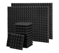 Uanratg 36 Pack 9.8X 9.8X 2 Inch Pyramid Acoustic Foam Sound Absorbing Panel for Wall,Studio, Home and Office
