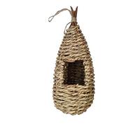 Uanratg Garden Handing Birds Nest Box Breeding Nest Grass Hand Woven for Outdoors Hanging