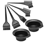 Uanratg Hair Dye Color Brush and Bowl Set, Hair Color Brush Mixing Bowl Kit,Tools for Hair Dying Coloring Applicator, 7 Piece Set