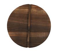 Uanratg Kitchen Multi-Functional Wooden Pot Cover Handle Pan Lid Eco-Friendly Anti-Scalding Wood Baking Pot Lids Cover 40cm