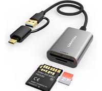 UANTIN 4.0 USB C SD Card Reader | High-Speed 2-in-1 Memory Card Reader for Micro SD, SD, SDXC, SDHC, RS-MMC and UHS-II Card, SD Card Reader Compatible with MacBook Pro/Air,Laptop,Tablet,etc