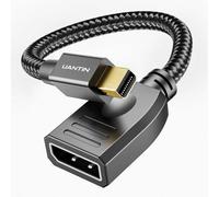 UANTIN 8K Mini DisplayPort to DisplayPort 1.4 Adapter (8K@60Hz, 4K@120Hz, 2K@240Hz) 32.4Gbps Bi-Directional Mini DP [Thunderbolt 2] Male to DP Female Converter for Gaming Laptop, MacBook, PC, Monitor