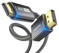UANTIN DisplayPort to HDMI 8K Cable (8K@60Hz,4K@120Hz,2K@144Hz) 10FT DP 1.4 (Source) to HDMI 2.1 (Display) Uni-Directional Display Port Braided Cord Support HDCP2.3/HDR10/DSC for PC, AMD, NVIDIA