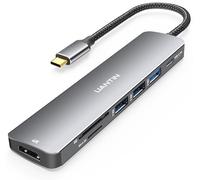 UANTIN USB C Hub 7 in 1 Multiport Adapter with 4K HDMI Dongle, 100W PD, SD/TF Card Reader, 3 USB-A, USBC Docking Station for MacBook Mac Pro/Air, Dell, HP, ASUS, Acer and Other Type C Laptops