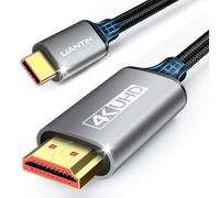 UANTIN USB C to HDMI Cable 1.8M for Home Office | 4K High-Speed USB 3.1 Type-C to HDMI Cord [Thunderbolt 3/4/5 Compatible] with MacBook Neo, Galaxy S9 to S25, iPhone 17/16 Pro/Max, iPad Pro, Surface